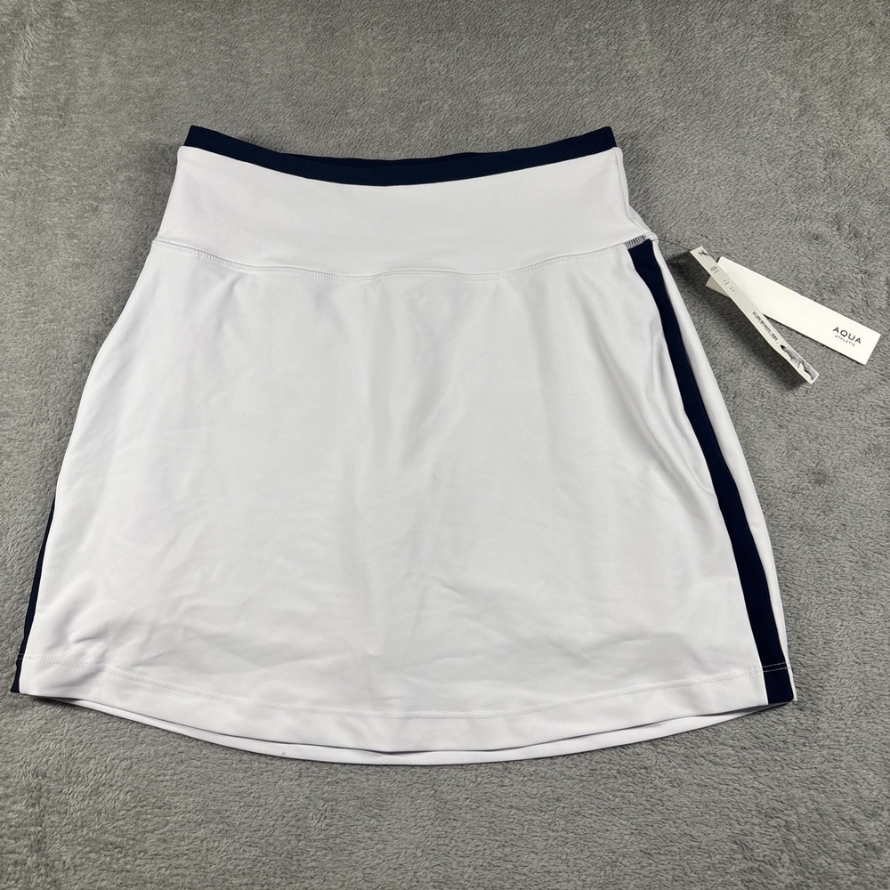 AQUA Athletic Womens Skirt Skort White Tennis Workout Stretch Size XS NWT *READ*